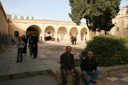 Christian families fled Mosul in February 2010 successive to at least 12 people being killed in anti-Christian violence. Some of the refugees gathered in this monastery in Al Qosh. 