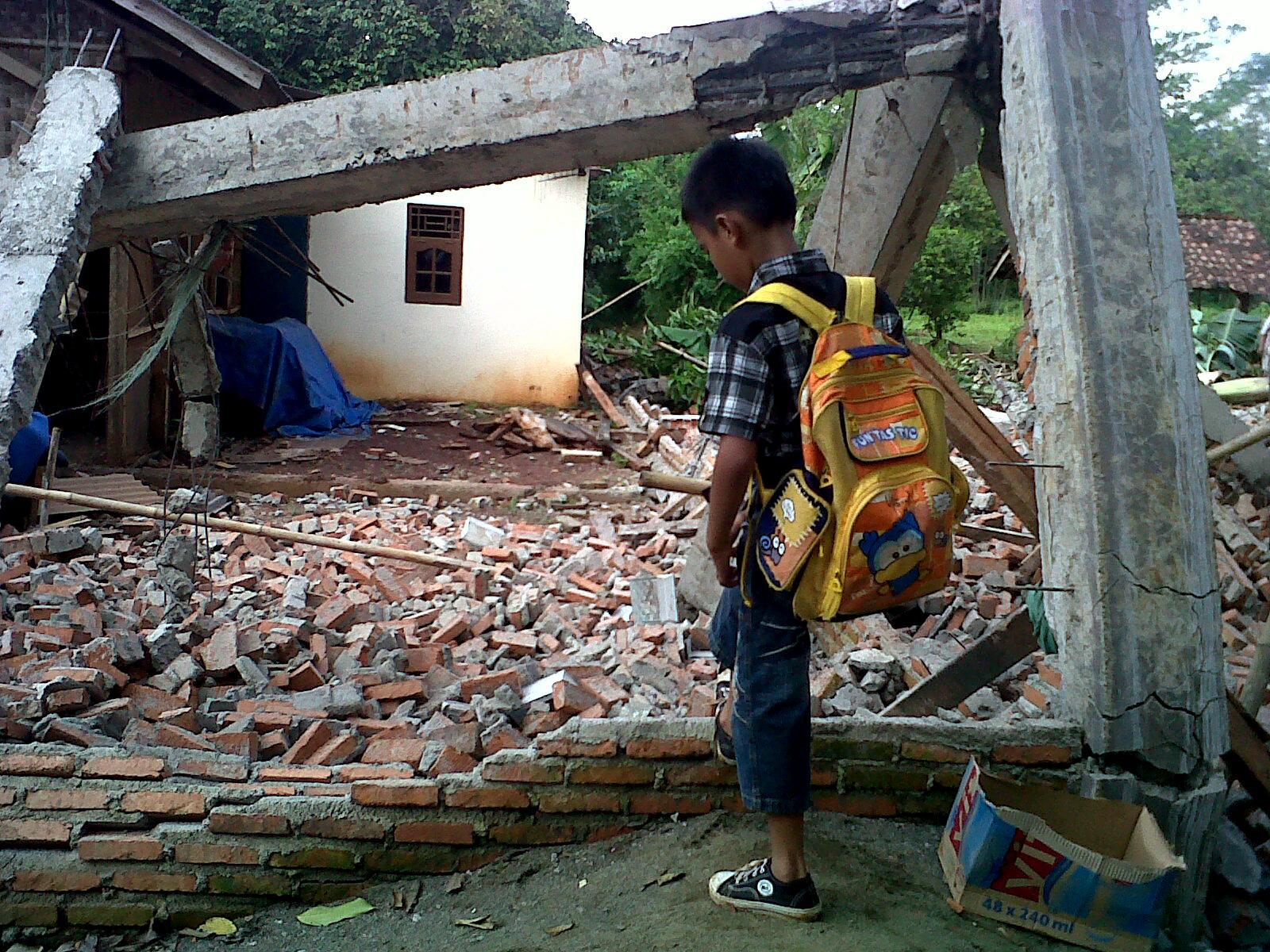 The demolished Batak Church in Indonesia in March.