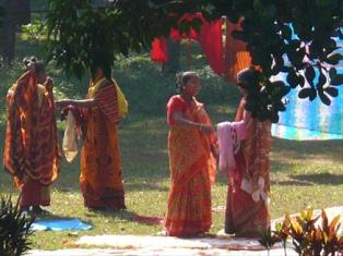 Bangladeshi Christians, who have converted from Islam, gathering together; December 2007 