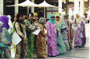 Women wearing hijabs in Brunei. October 2011
