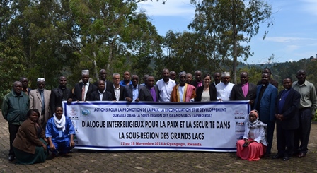 Attendees of Interreligious Dialogue for Peace and Security in Great Lakes region; Nov 18 