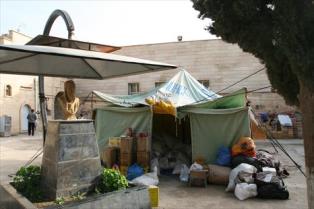 Christian refugees living in tents in a monastery in Al Qosh, North-Iraq. February 2010 