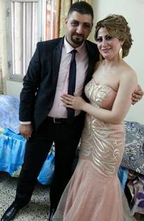 Engaged Iraqi couple. Essam Elsamak and his fiancée Raghda Adel. She was killed in the bombing. 