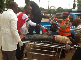 Victim of market bombing in Jos; May 20 2014.