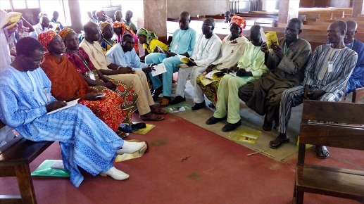 Some of the parents of the Chibok girls meet for trauma counselling with Open Doors International.