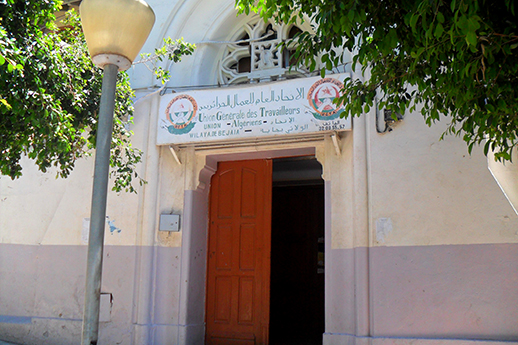 The church in Béjaïa is now home to a trade union.