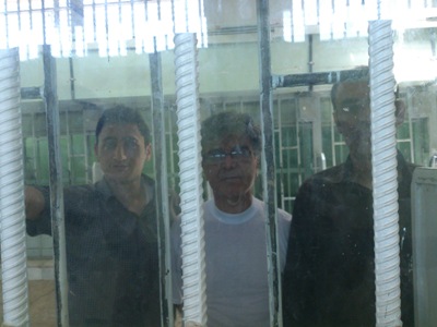 Three of the four jailed Christians in Adel-Abad Prison. From left to right: Mojtaba Seyyed Alaedin Hossein, Homayoun Shokouhi and Mohammad-Reza Partoei.