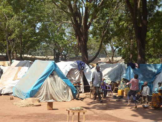 Central African Republic residents fleeing violence have sought refuge in camps such as this one, in a church compound in Bossangoa, in the northwest.
