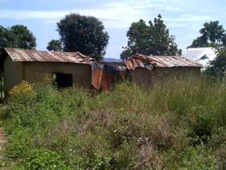 Burnt houses in Kaduna village attacked by Fulani herdsmen; March 14.