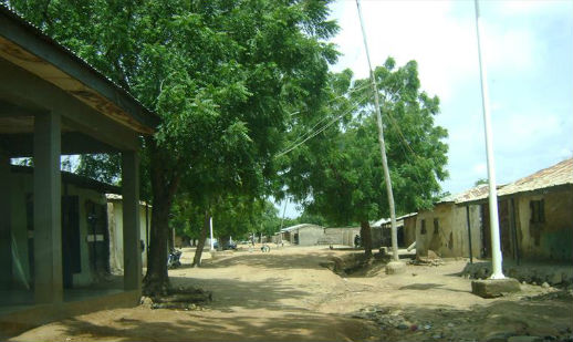 The deserted streets of Chibok in August.