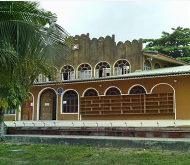 Alzahra mosque on the campus of Zanzibar University in Zanzibar, Tanzania