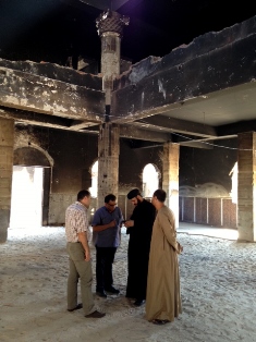Burnt remains of Orthodox Church of Virgin Mary, Upper Egypt; September 2013 