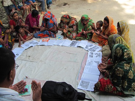 Literacy class in Bangladesh; March 2014