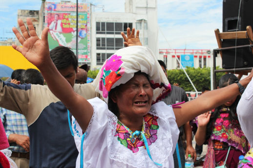 Sister Maria, of the Chilil community and displaced since 2009, participates in a protest march in Mexico in October 2014. After three years' absence, Mexico is back on the World Watch List, at No. 38.