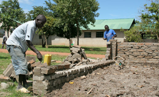 A building
 project in South Sudan