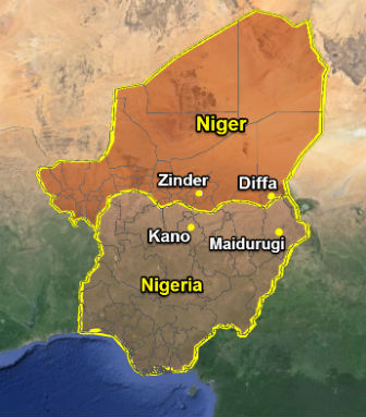 Located at the extreme east of Niger, the Diffa region belongs to the Lake Chad Basin and shares borders with Chad to the East, and Nigeria to the South. 