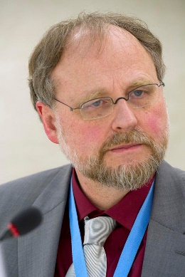 Heiner Bielefeldt, the UN's Special Rapporteur on Freedom of Religion and Belief, in Geneva, 2013.