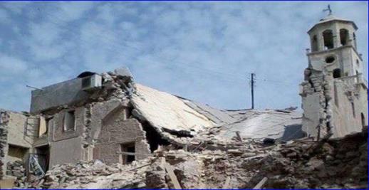 The Syrian Network for Human Rights says 63 churches have been damaged or destroyed so far in four years of civil war.
