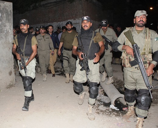 Police and specialist troops, Lahore May 2015