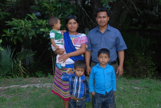 Fidel López Hernández, 26, with his wife Rosa, 23, sons Damian de Jesús (four) and Isaac (two), and four-month-old daughter Sandra.