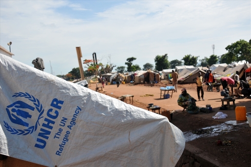 A refugee camp in Bangui, pictured in 2014.