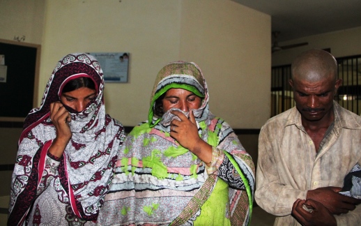 Rukhsana and other family members were beaten and had their faces blackened by an angry mob, June 2015
