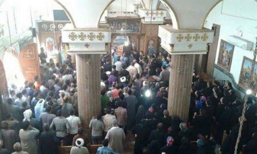 The funeral for Bahaa Silvanus, June 25, 2015 at Archangel Mikhial Coptic Orthodox Church in Rezkit Deir Al-Muharraq village, in the Assiut Governorate in Upper Egypt.