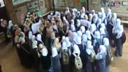 The Beni Mazar school girls protested against the Christian teacher
