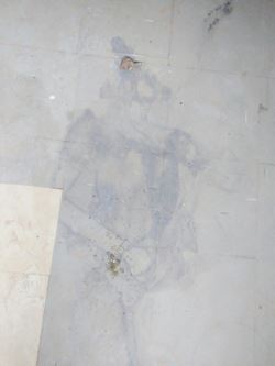 After one woman was shot in the head, her blood traced the outlines of her body onto the floor.