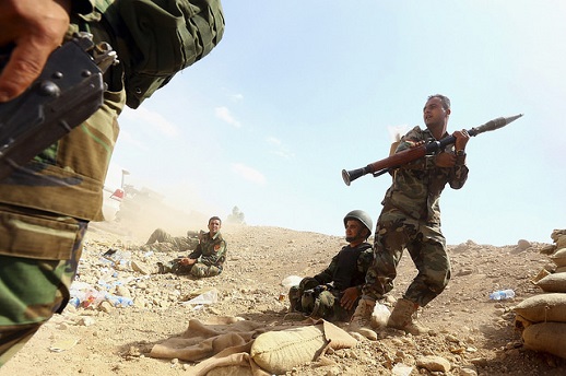 Kurdish Peshmerga troops preparing for battle with the so-called Islamic State, Jan. 2015