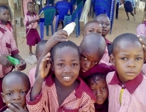 Children at one of the few schools operating in Adamawa state, January 2016