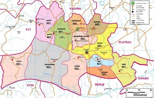 The 13 Local Government Areas of Nasarawa.