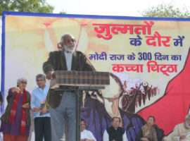 Delhi protest marks 300 days of BJP in India
