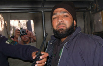 Mumtaz Qadri after his arrest following the assassination of Punjab Governor Salman Taseer in 2011.