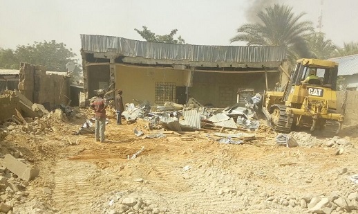 Bulldozers reduced to rubble two churches, including the Lord Chosen Church, in Dutse, the capital of Jigawa State, on 11 January.