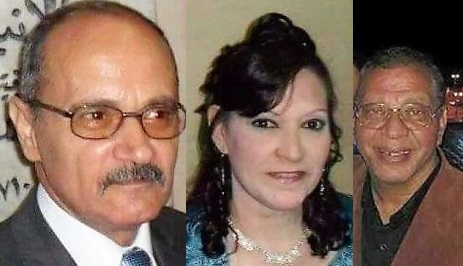 Left to right: Gamal Sami, 60, his wife Nadia, 48, and Youssef Lamei.