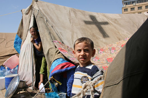 Young Iraqi refugees in Erbil, Kurdistan, in 2014.