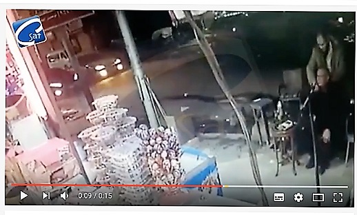 A still image of the attack taken from a video posted on YouTube.