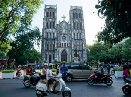 Catholic church in Hanoi, Vietnam.