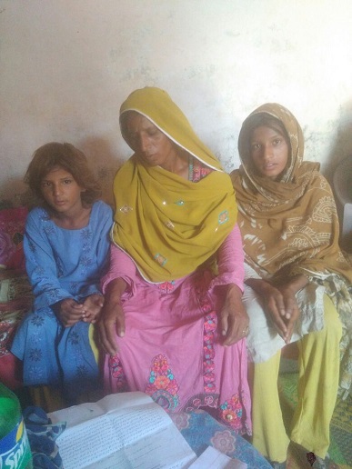 Asif Masih's mother and two sisters.