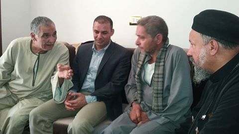 Parliament member Ali-Dalwa, the Commander of Al-Salaam Special Forces unit Ahmed Gamal, Joseph's father, and Fr. Hatour Boushra