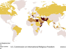 Over a third of the world’s countries have blasphemy laws that violate at least one internationally recognised human rights principle, according to a new report by the US Commission on International Religious Freedom (USCIRF).