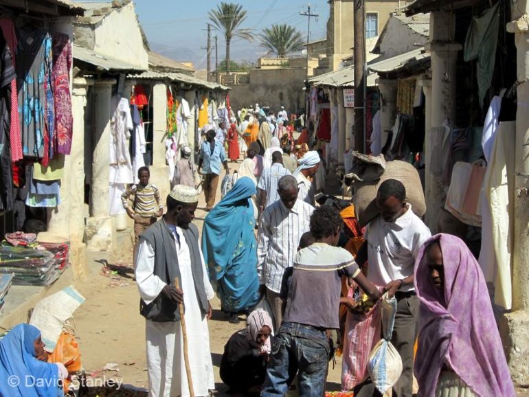 Clothing market in Keren, Eritrea. (Photo: David Stanley)