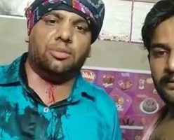 Pastor Harjot Sethi in a still taken from the video he posted on YouTube after he was beaten by militant Hindu extremists.