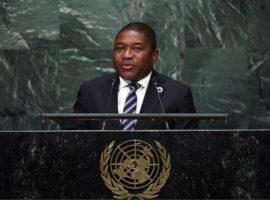 Mozambiques President Filipe Nyusi addresses the 71st session of the UN General Assembly in New York on 21 September 2016. (Photo: Getty Images)