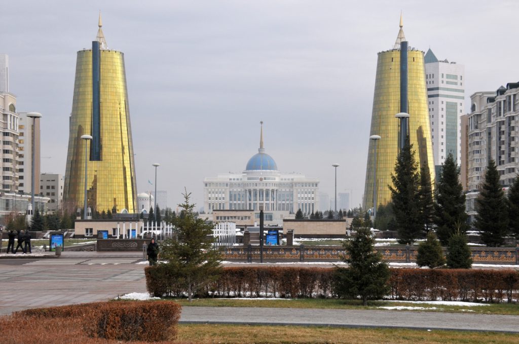 The Presidential Palace, the official work place of Kazakhstan's president, in the capital Astana. (Photo: World Watch Monitor) 