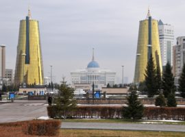 The Presidential Palace, the official work place of Kazakhstan's president, in the capital Astana. (Photo: World Watch Monitor)