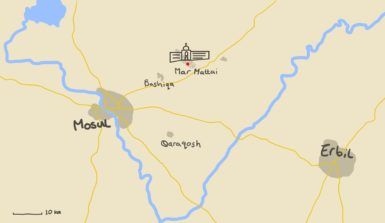 Map of the Nineveh Plains, Iraq. (Photo: World Watch Monitor)