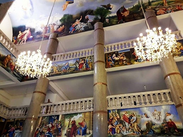 The renovated inside of Mar Girgis church, El-Arish, Egypt (World Watch Monitor)