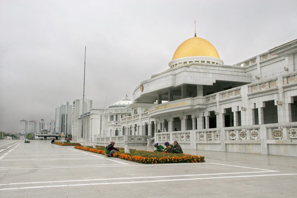 Presidential palace in Turkmenistan's capital, Ashgabat (WWM)